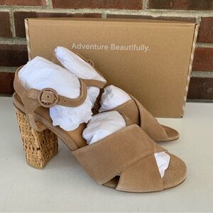 Soludos Olivia Desert Suede Heeled Ankle Strap Sandals Women’s US 8.5 M NEW